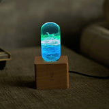 EP Light Prairie Resin LED Bulb handcrafted with eco-friendly resin and wooden base options