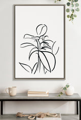 Sylvie Botanical Sketch Print No 1 Framed Canvas by The Creative Bunch