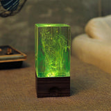 Aurora Resin LED Lamp – handcrafted resin table décor with warm white light