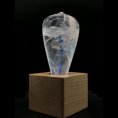 EP Light 4-Pack Resin LED Lights Bundle showing handcrafted resin bulbs and resin table lamp
