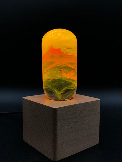 EP Light Flame Decorative Resin LED Bulb showing flame effect inside resin bulb