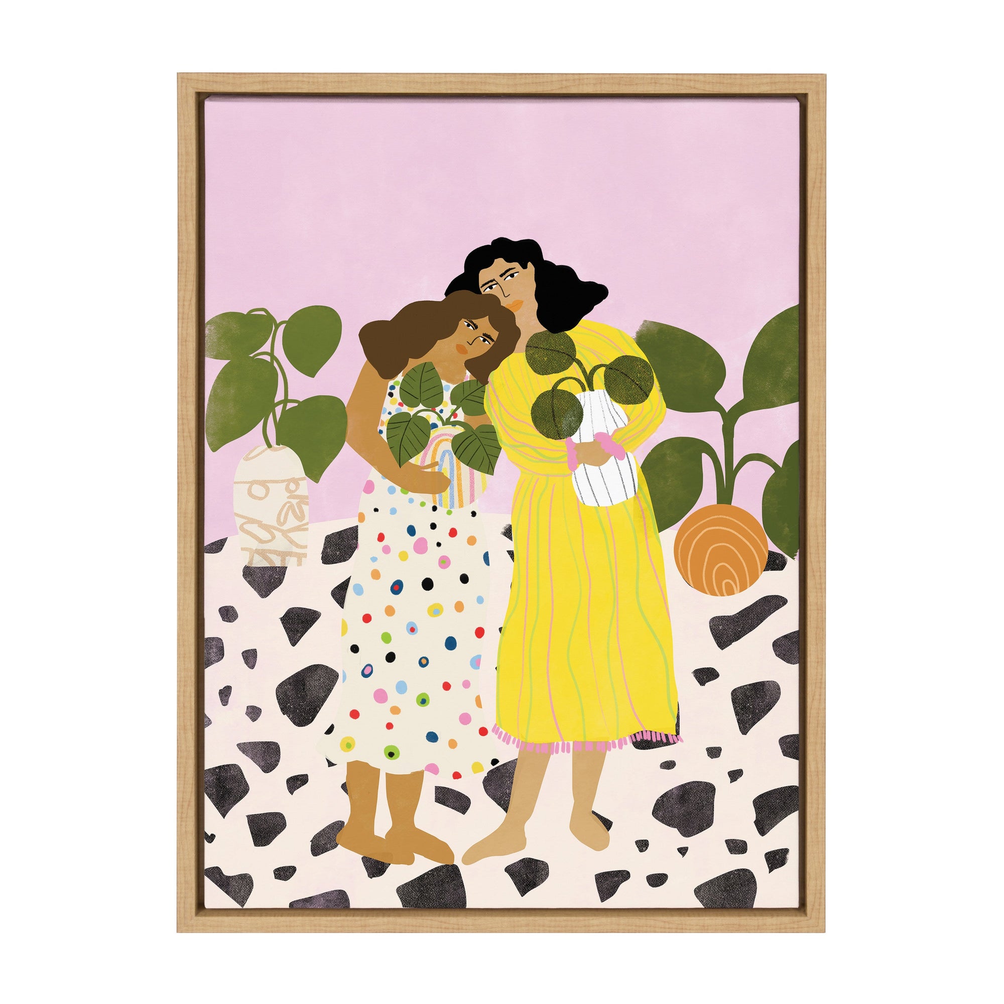 Sylvie No Thanks We Have Plants Framed Canvas by kateandlaurel - product image 9 for Resin Society