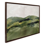 Sylvie Green Mountain Landscape framed canvas art by Amy Lighthall in a living space