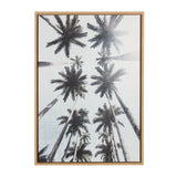 Sylvie Palm Tree Row Framed Canvas by Simon Te Tai by kateandlaurel - main product image for Resin Society