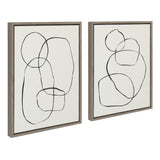 Sylvie Going in Circles Framed Textured Canvas Set