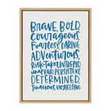 Sylvie Brave Bold Framed Canvas by kateandlaurel - main product image for Resin Society