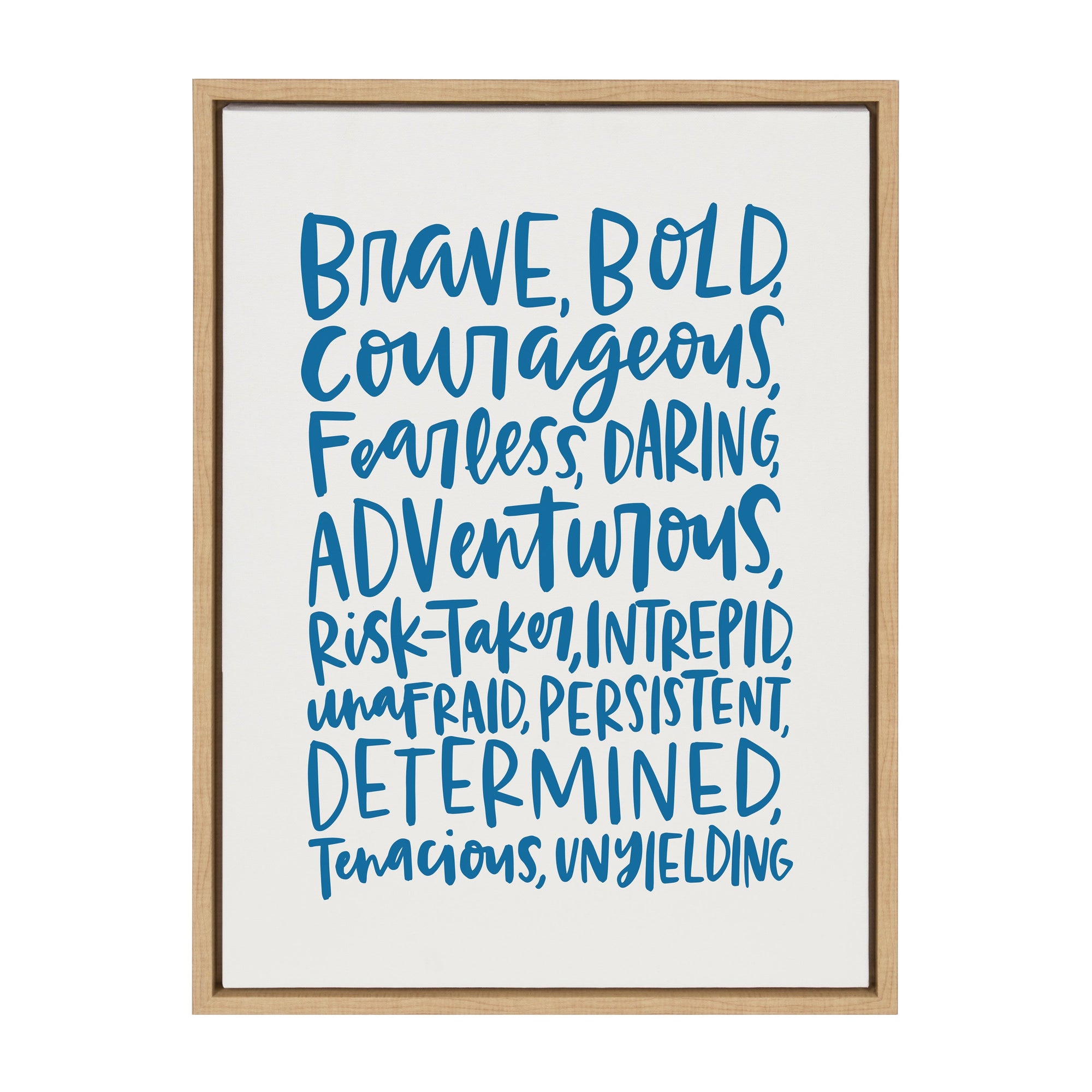 Sylvie Brave Bold Framed Canvas by kateandlaurel - product image 9 for Resin Society