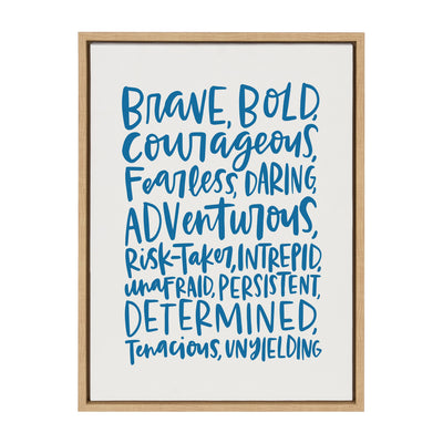 Sylvie Brave Bold Framed Canvas by kateandlaurel - product image 9 for Resin Society