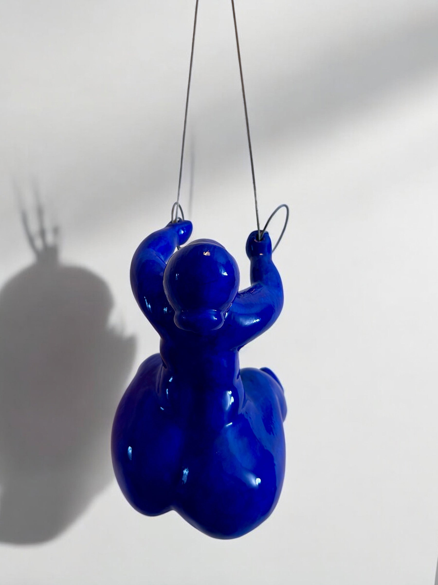 ESCALADORA PINTADA (WALL SCULPTURE) BLUE by DEKOR - main product image for Resin Society