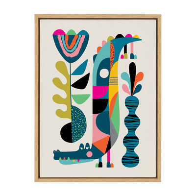 Sylvie Crocodile Framed Canvas by kateandlaurel - product image 9 for Resin Society