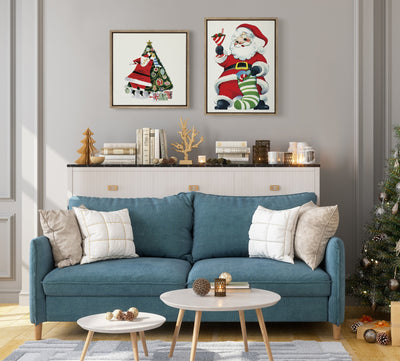 Sylvie Santa Claus Framed Canvas by kateandlaurel - product image 8 for Resin Society