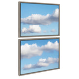 Sylvie Uplifting Clouds Framed Canvas by kateandlaurel - product image 2 for Resin Society