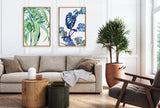 Sylvie CI Monstera Blue Magic Framed Canvas by kateandlaurel - product image 6 for Resin Society