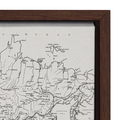 Sylvie Vintage Black and White World Map Framed Canvas Set by kateandlaurel - product image 15 for Resin Society
