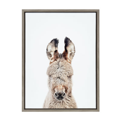 Sylvie Animal Studio Burro Portrait Framed Canvas by Amy Peterson Art Studio