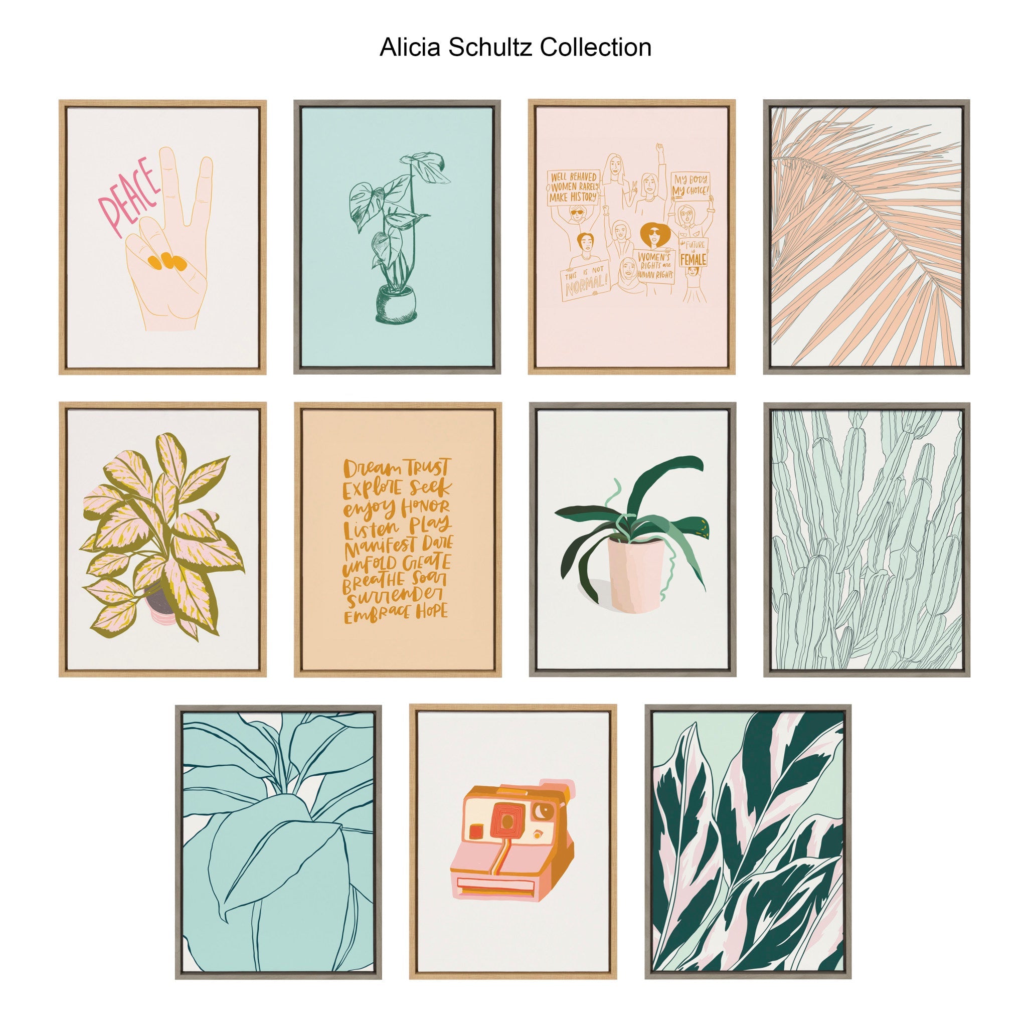 Sylvie Dream Framed Canvas by kateandlaurel - product image 6 for Resin Society