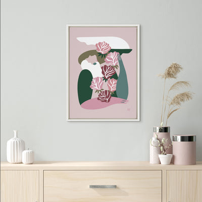 Sylvie Abstract Figure 4 Framed Canvas by kateandlaurel - product image 4 for Resin Society