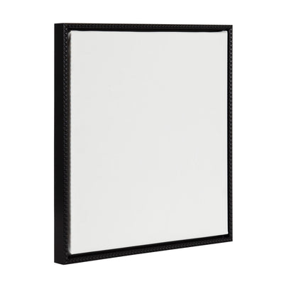 Sylvie Blank Framed Canvas 22x22 resting on an easel with light woodgrain frame