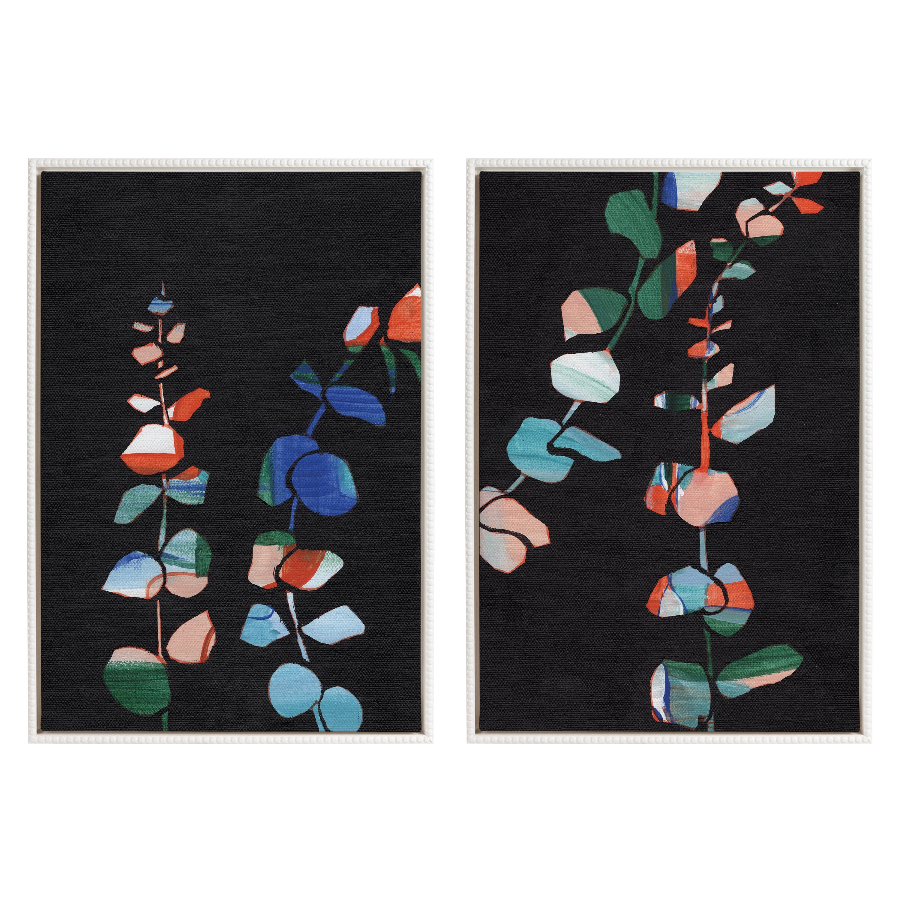 Sylvie Beaded Jade I and II Framed Canvas Art Set by Kateandlaurel