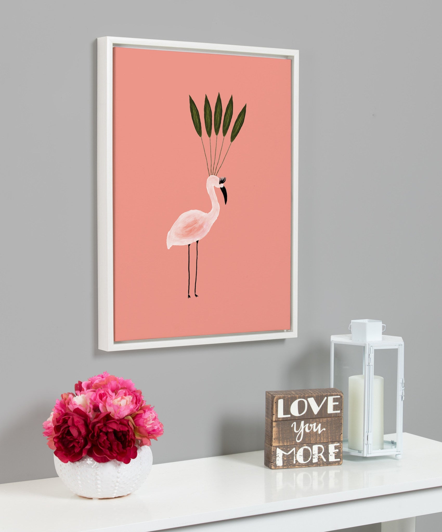 Sylvie Leaf Crown Framed Canvas by kateandlaurel - product image 7 for Resin Society