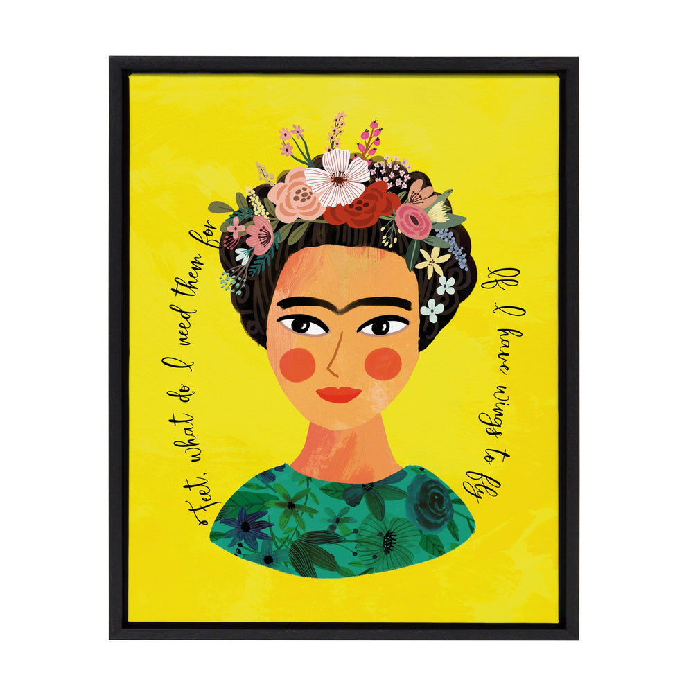 Sylvie Frida Framed Canvas By Mia Charro by kateandlaurel - main product image for Resin Society