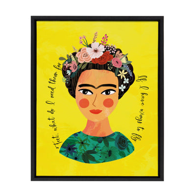 Sylvie Frida Framed Canvas By Mia Charro by kateandlaurel - main product image for Resin Society