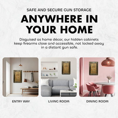 Hidden Gun Storage Every Family Story Concealed Shelf by Bellewood Designs - product image 2 for Resin Society