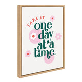 Sylvie Take It One Day At A Time Framed Canvas by kateandlaurel - product image 2 for Resin Society