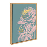 Sylvie Floral in Teal Framed Canvas by kateandlaurel - product image 9 for Resin Society