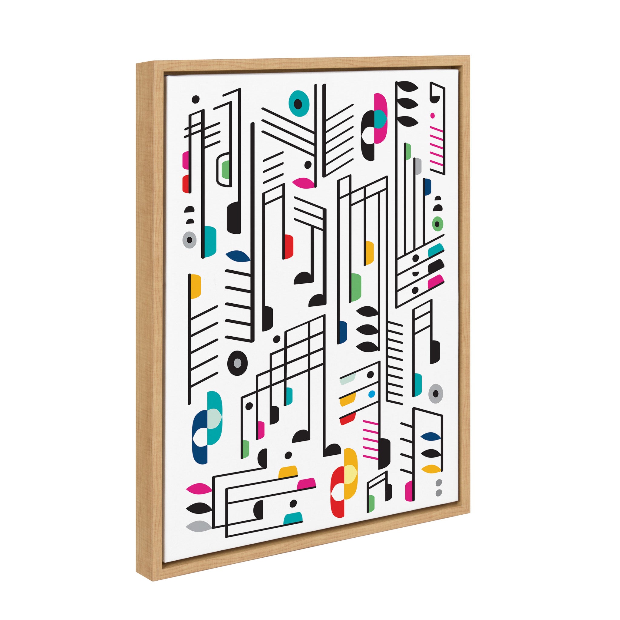 Sylvie Music Notes Framed Canvas by kateandlaurel - product image 2 for Resin Society