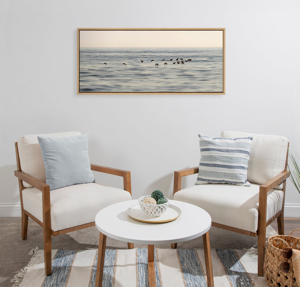 Sylvie Birds of a Feather Framed Canvas by kateandlaurel - product image 4 for Resin Society