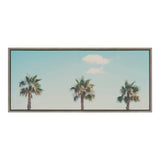 Sylvie A Trio of Palm Trees Framed Canvas by Laura Evans by kateandlaurel - main product image for Resin Society