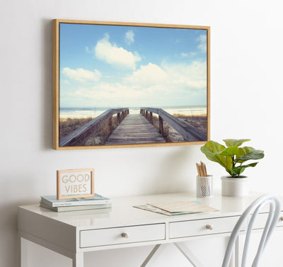 Sylvie To The Beach Framed Canvas by Matt Meyer