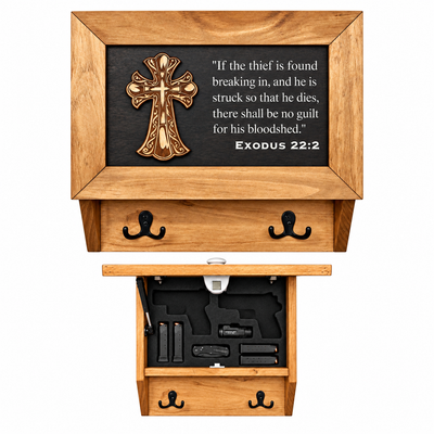 Decorative Gun Cabinet Wall-Mounted & Secure