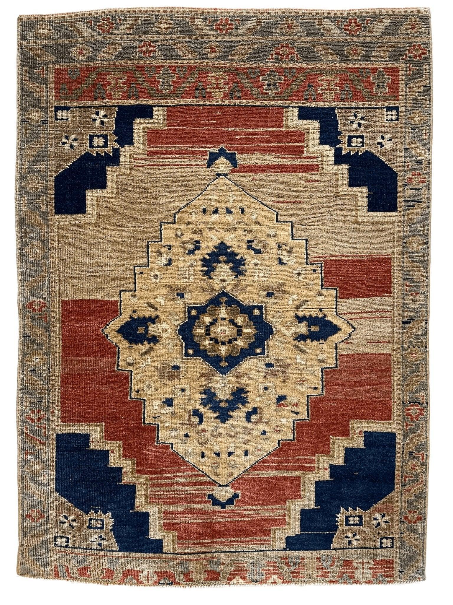 Exquisite handmade oushak rug 3'7''x5' by Rugistan - main product image for Resin Society