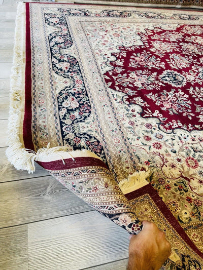 Exquisite Mint Hand-Knotted Peshawar Oriental Wool Rug – 9' x 12' by Rugistan - product image 13 for Resin Society
