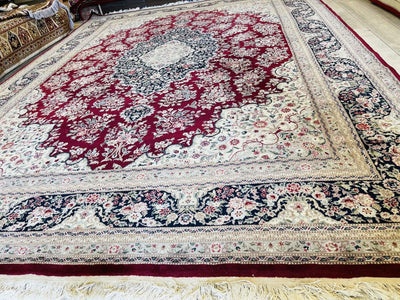 Exquisite Mint Hand-Knotted Peshawar Oriental Wool Rug – 9' x 12' by Rugistan - product image 7 for Resin Society