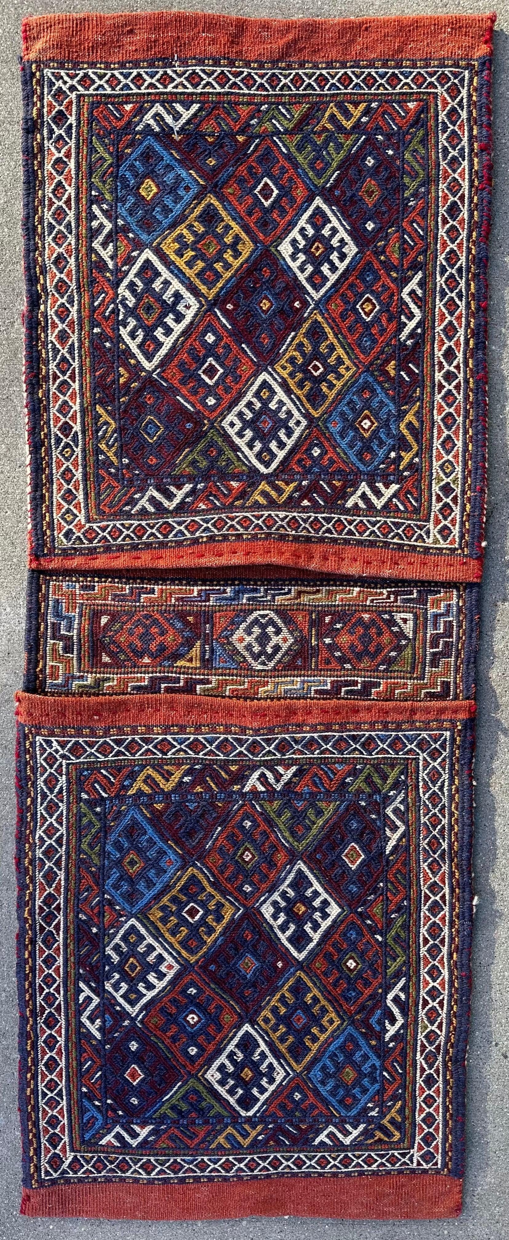 Exquisite Persian Qashqai Nomadic Vintage Khorjin ‘Saddle bag’ by Rugistan - product image 5 for Resin Society