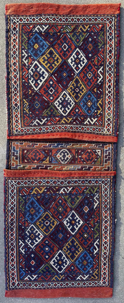 Exquisite Persian Qashqai Nomadic Vintage Khorjin ‘Saddle bag’ by Rugistan - product image 5 for Resin Society