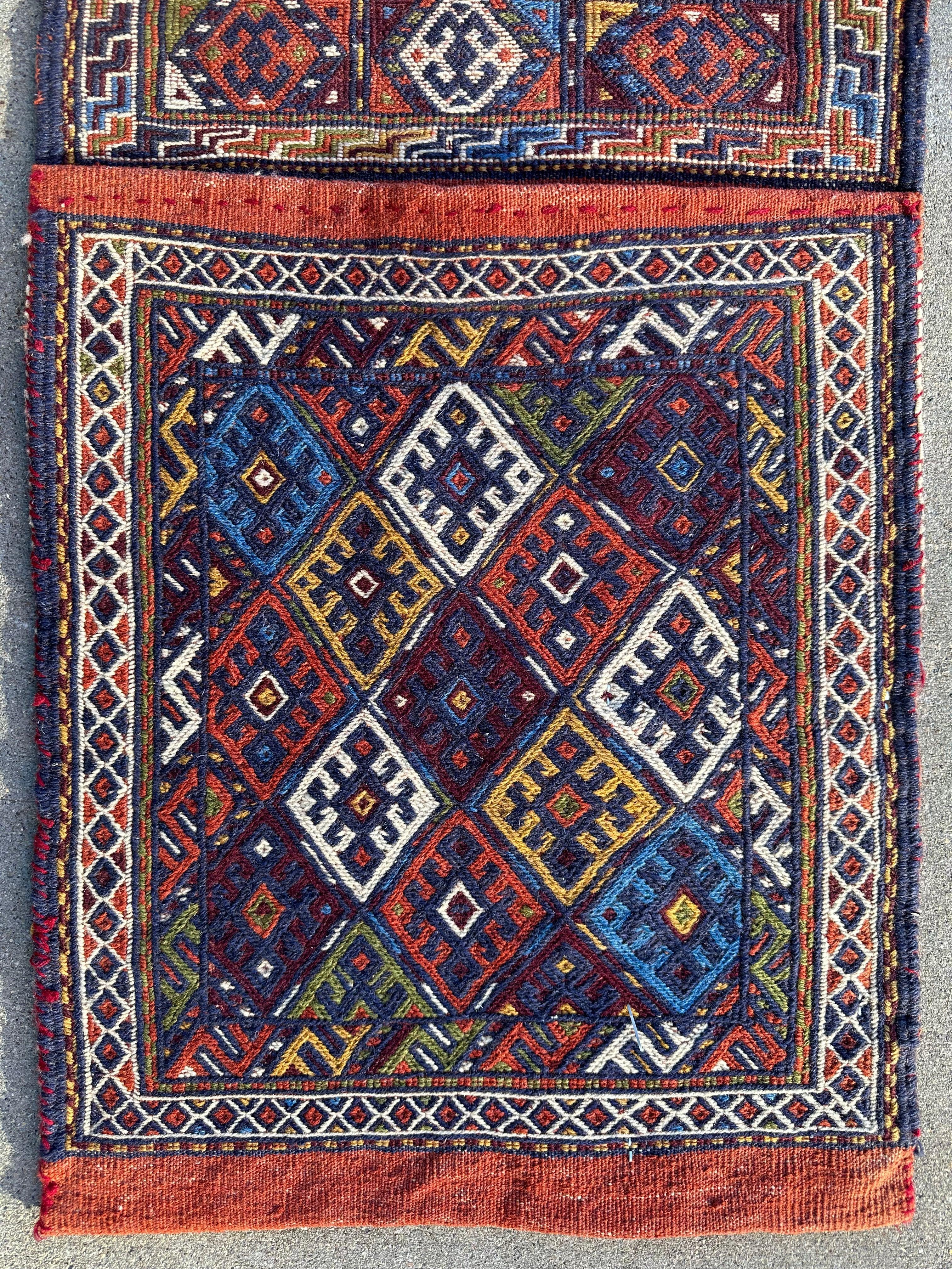 Exquisite Persian Qashqai Nomadic Vintage Khorjin ‘Saddle bag’ by Rugistan - product image 8 for Resin Society
