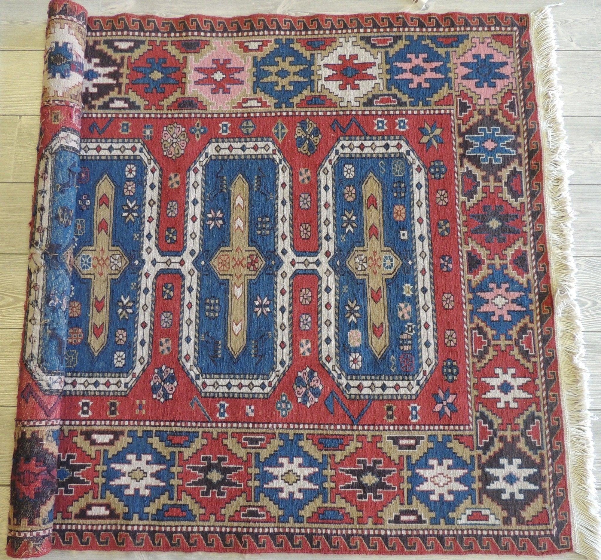 Exquisite Vintage Hand Knotted Soumak Area Rug 6x4 Ft by Rugistan - product image 5 for Resin Society