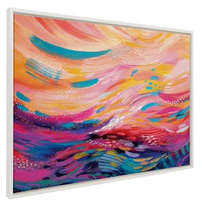 Sylvie Brush Strokes 90 Framed Canvas by kateandlaurel - product image 14 for Resin Society