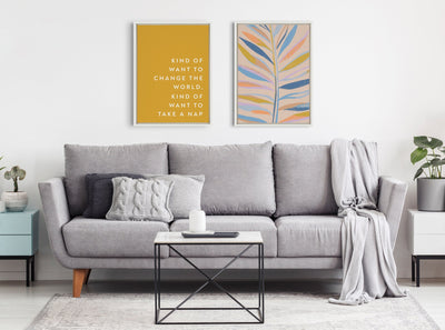 Sylvie Change the World Nap Framed Canvas by kateandlaurel - product image 8 for Resin Society