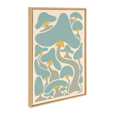 Framed canvas art titled Sylvie Groovy Mushrooms 2 by Carrie Cantwell featuring colorful mushrooms