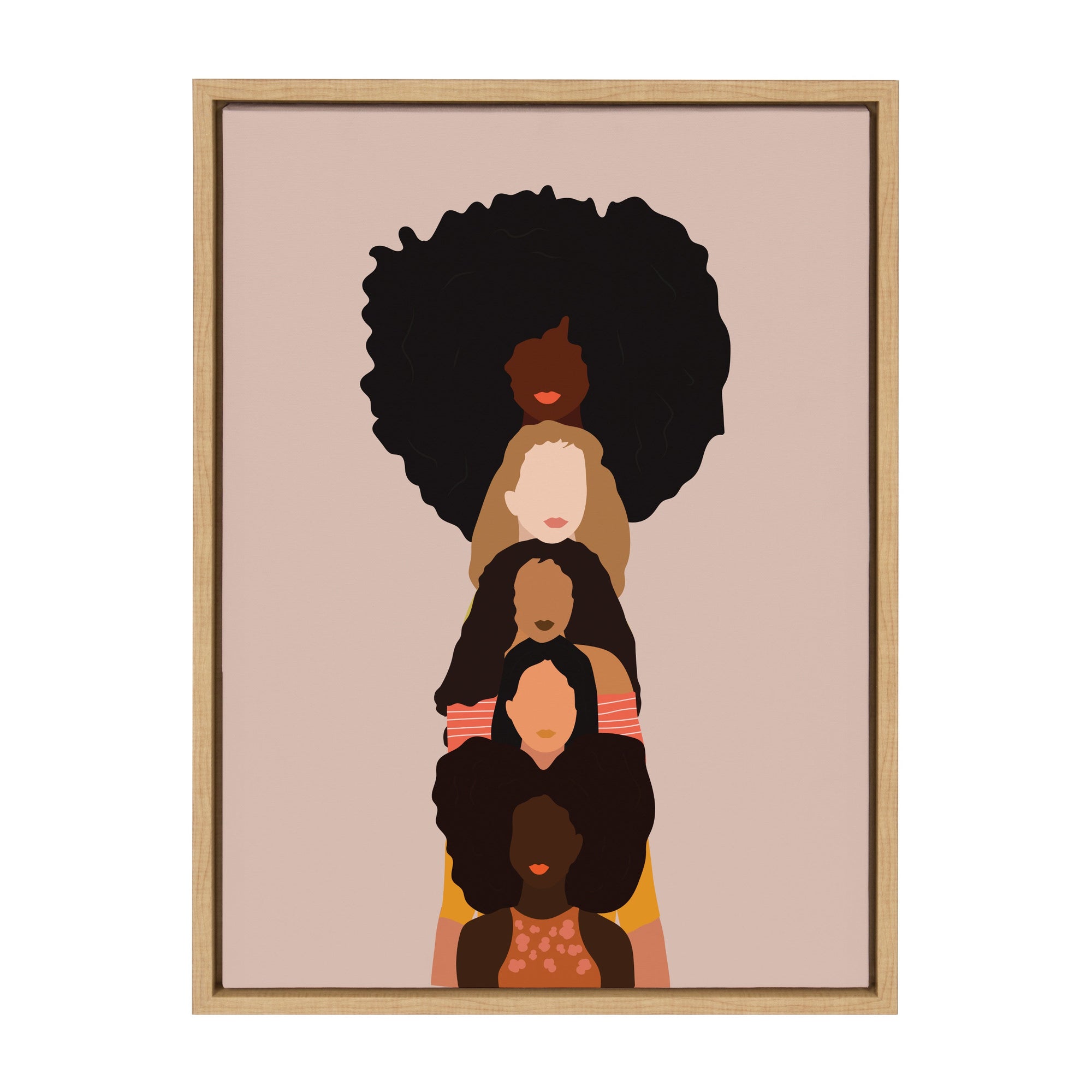 Sylvie Sisters Framed Canvas by kateandlaurel - main product image for Resin Society