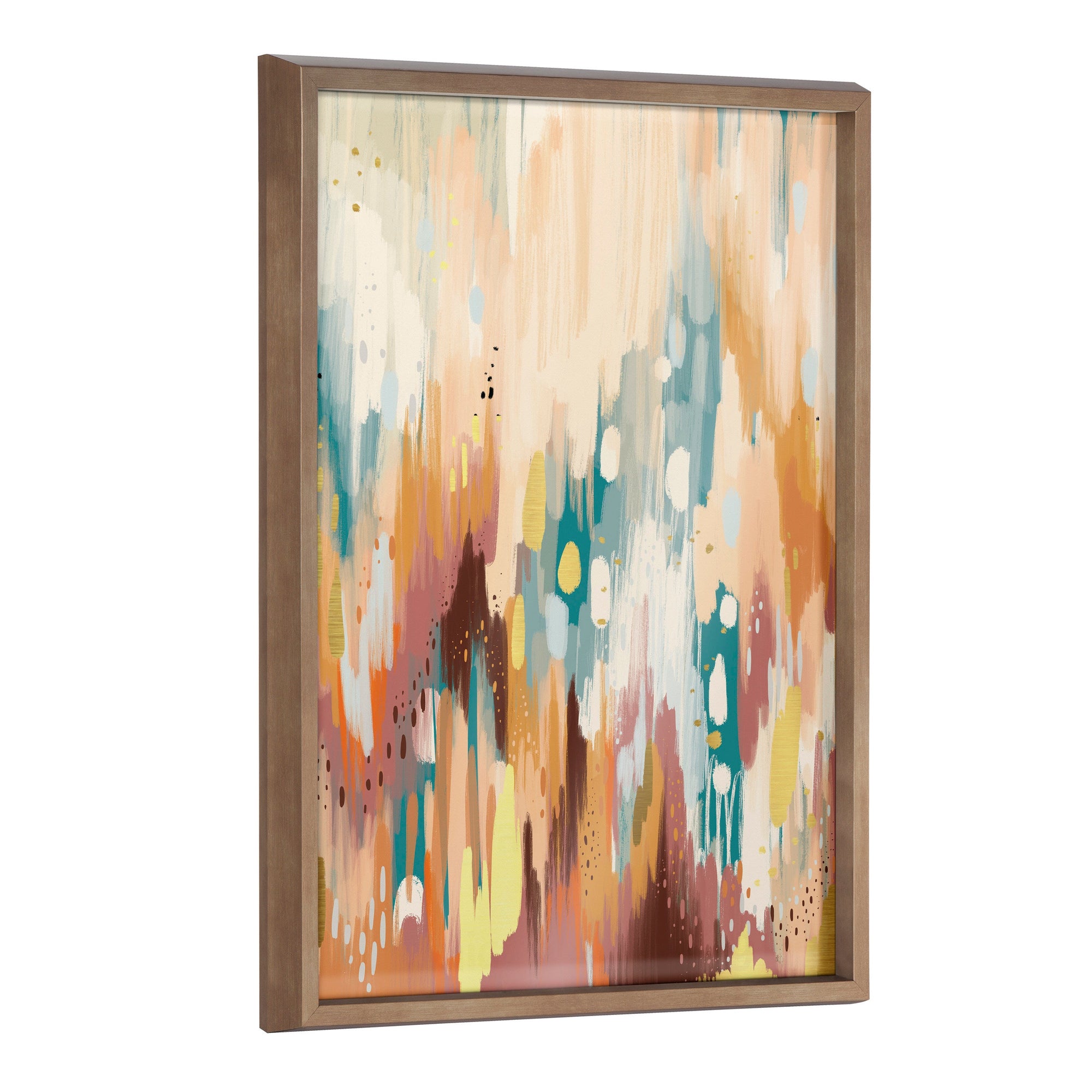 Blake Brushstroke 133 Framed Printed Glass by kateandlaurel - main product image for Resin Society