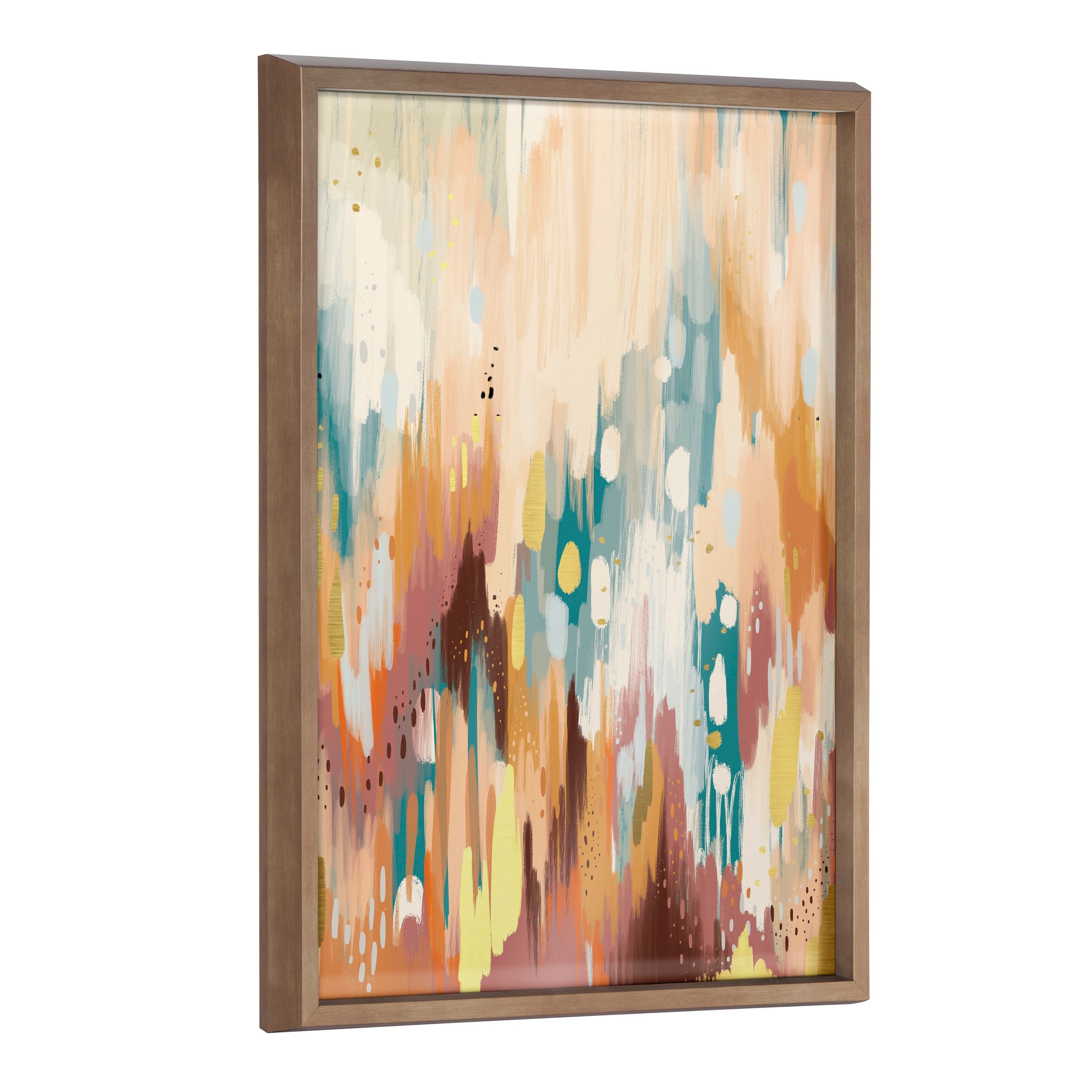 Blake Brushstroke 133 Framed Printed Glass by kateandlaurel - main product image for Resin Society