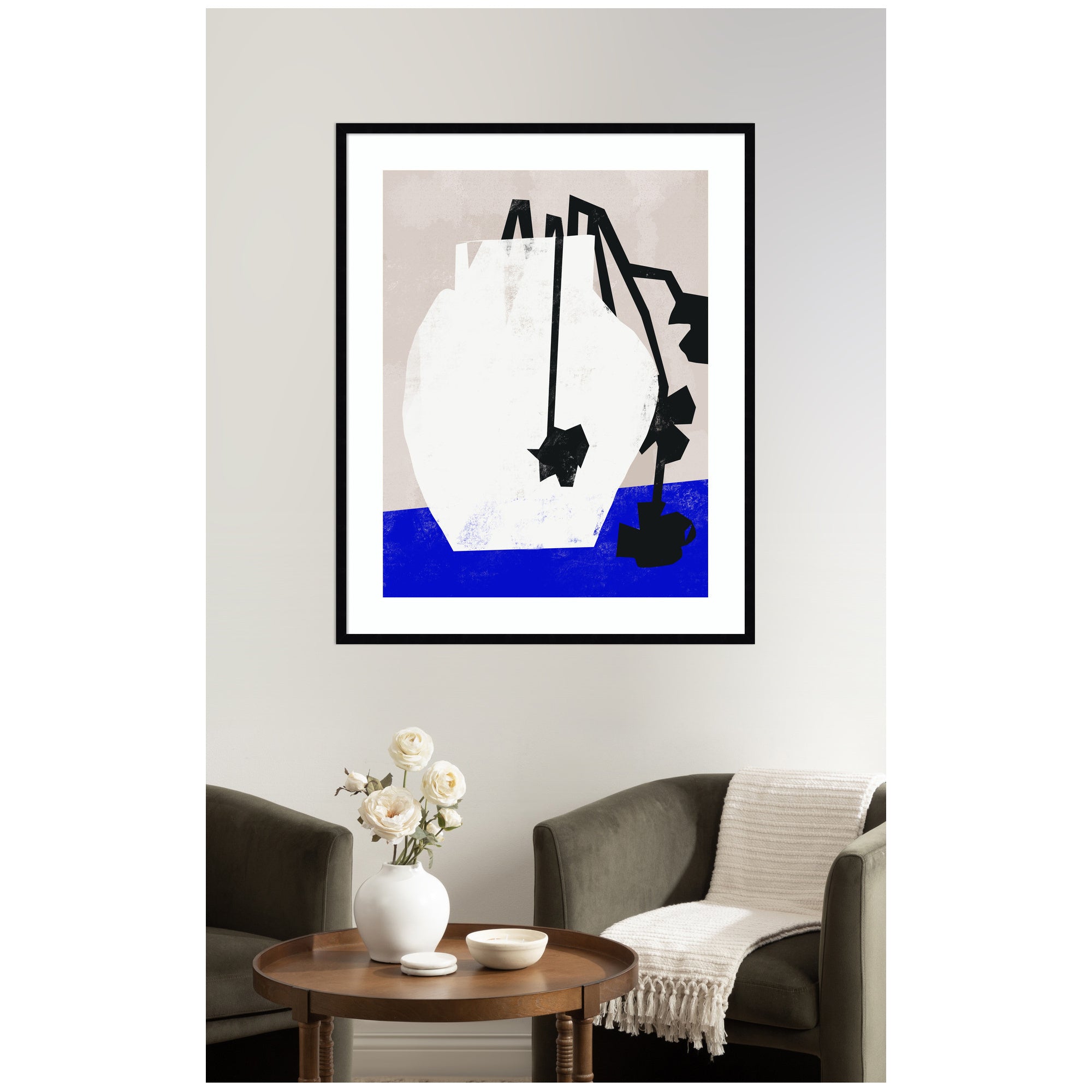 Abstract Blossoms by Little Dean Framed Wall Art Print