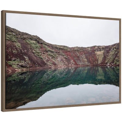 Sylvie Reflection Pool framed canvas art featuring nature pool reflection scene