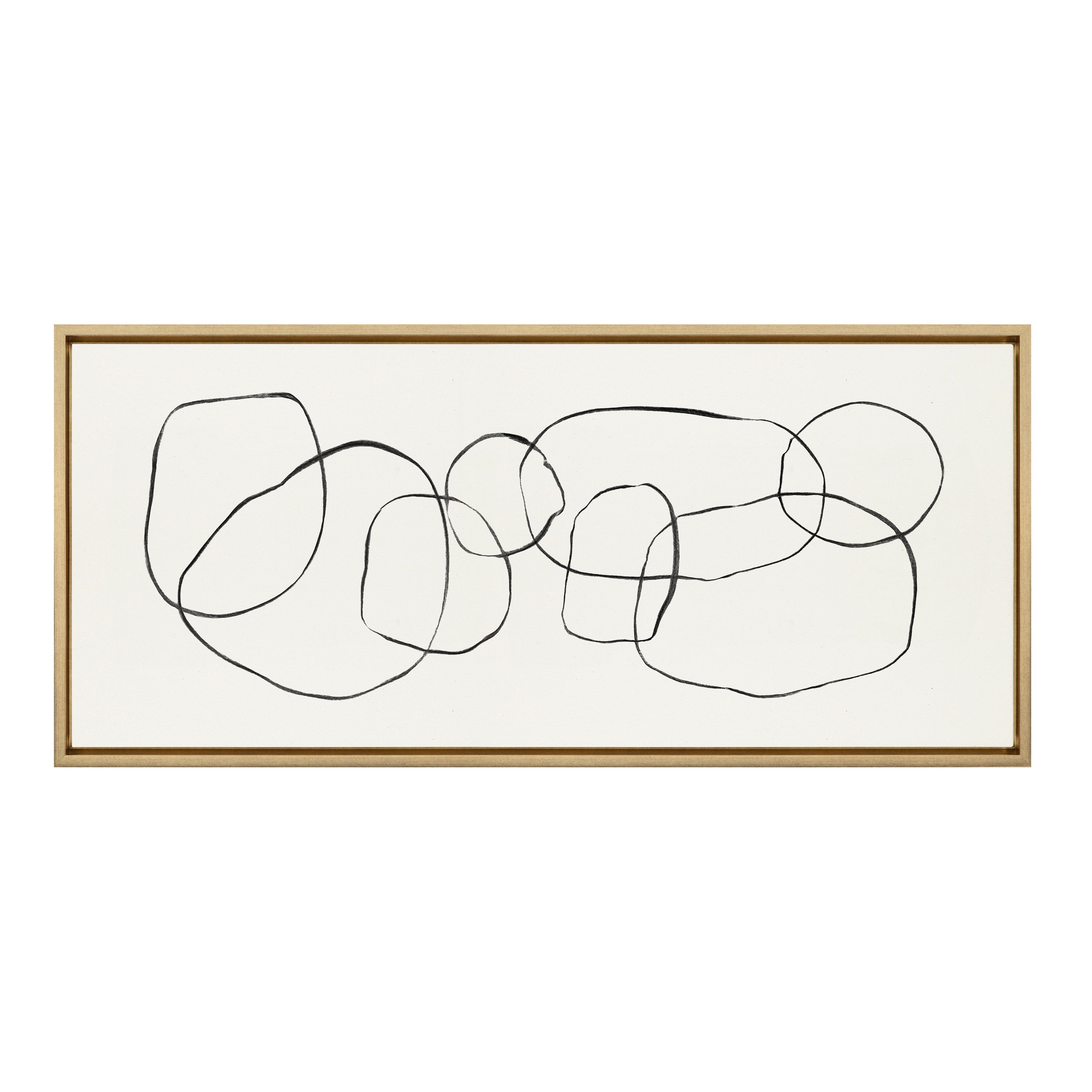 Sylvie Dancing Circles Framed Canvas